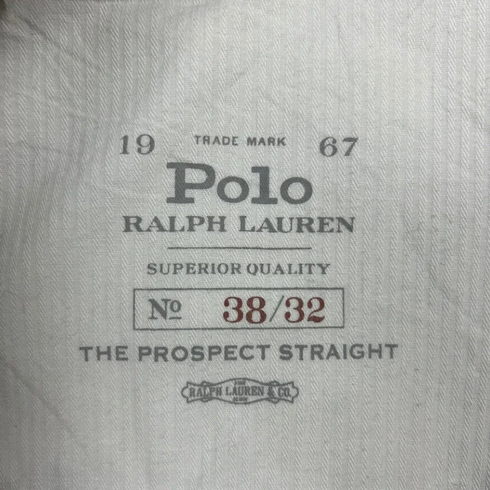 Polo Ralph Lauren Prospect‎ Straight Pants Mens 38x32 Tan Khaki Twill Chino
